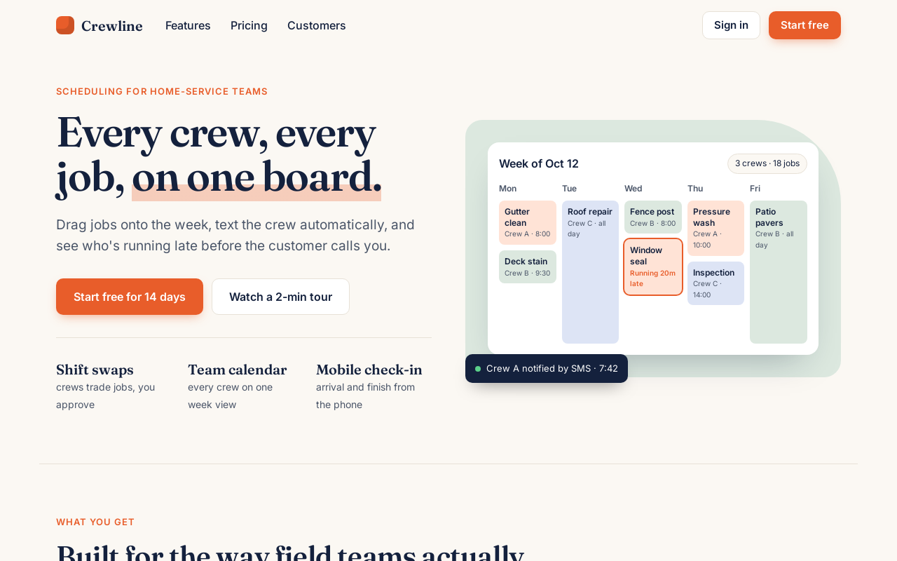 Responsive landing hero + features from a design spec