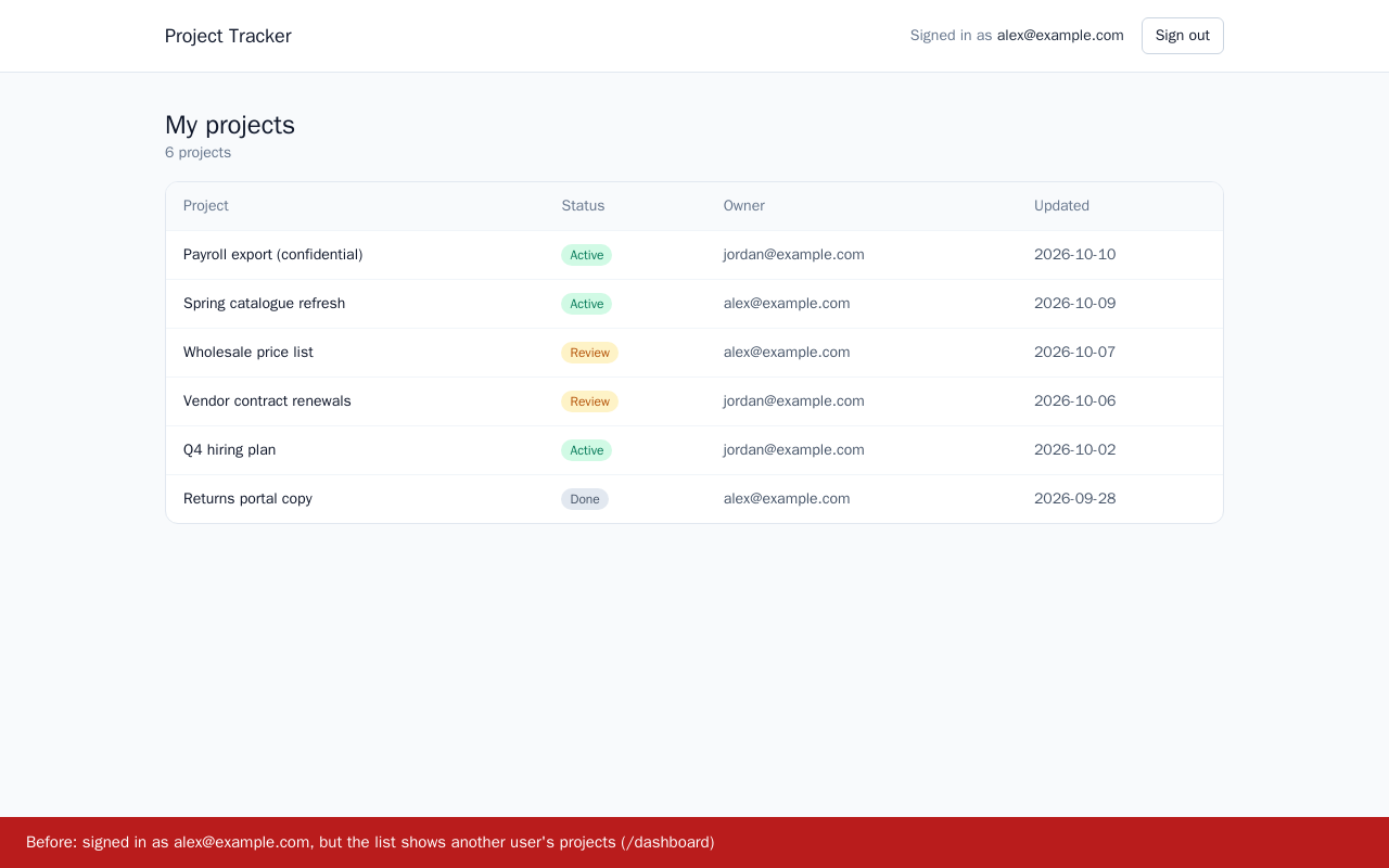 Rescuing a builder-made React app: auth and data-access fixes