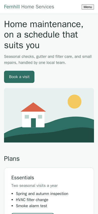 Website bug fixes: before and after, second view